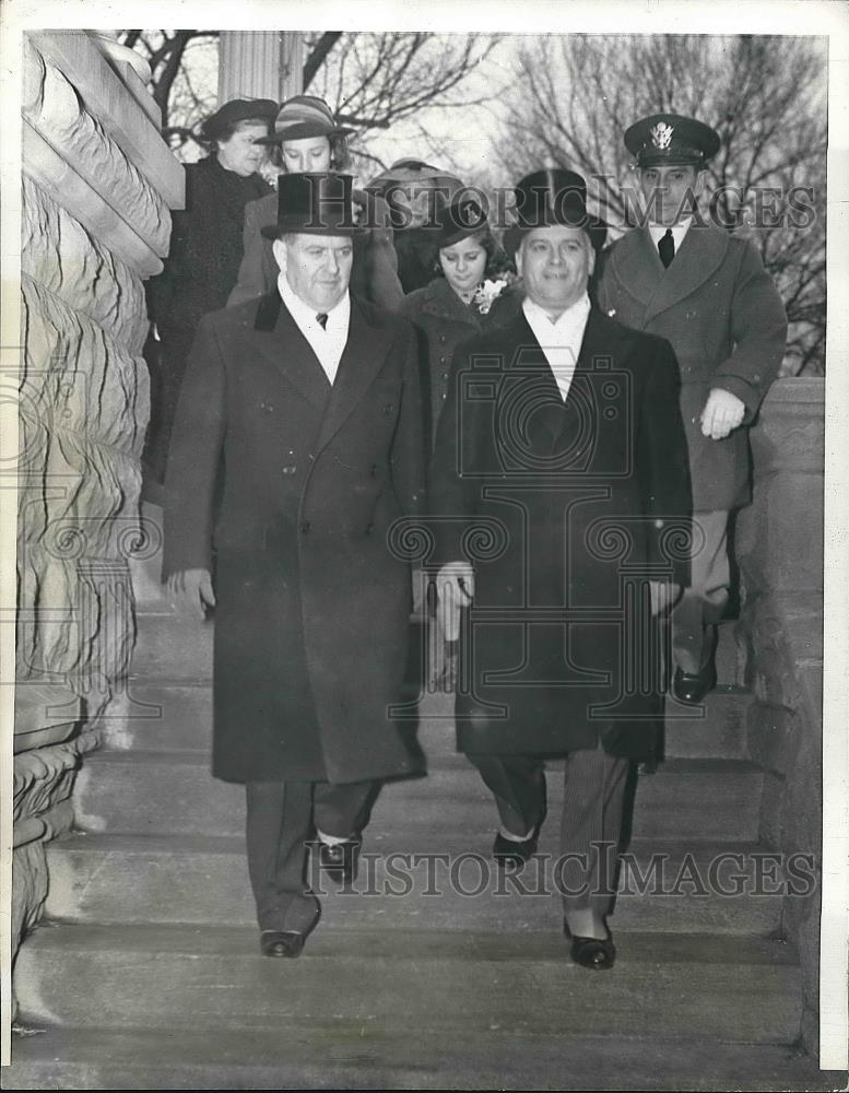 1941 Press Photo Illinois Governor Dwight Green With Former Gov John Stelle - Historic Images