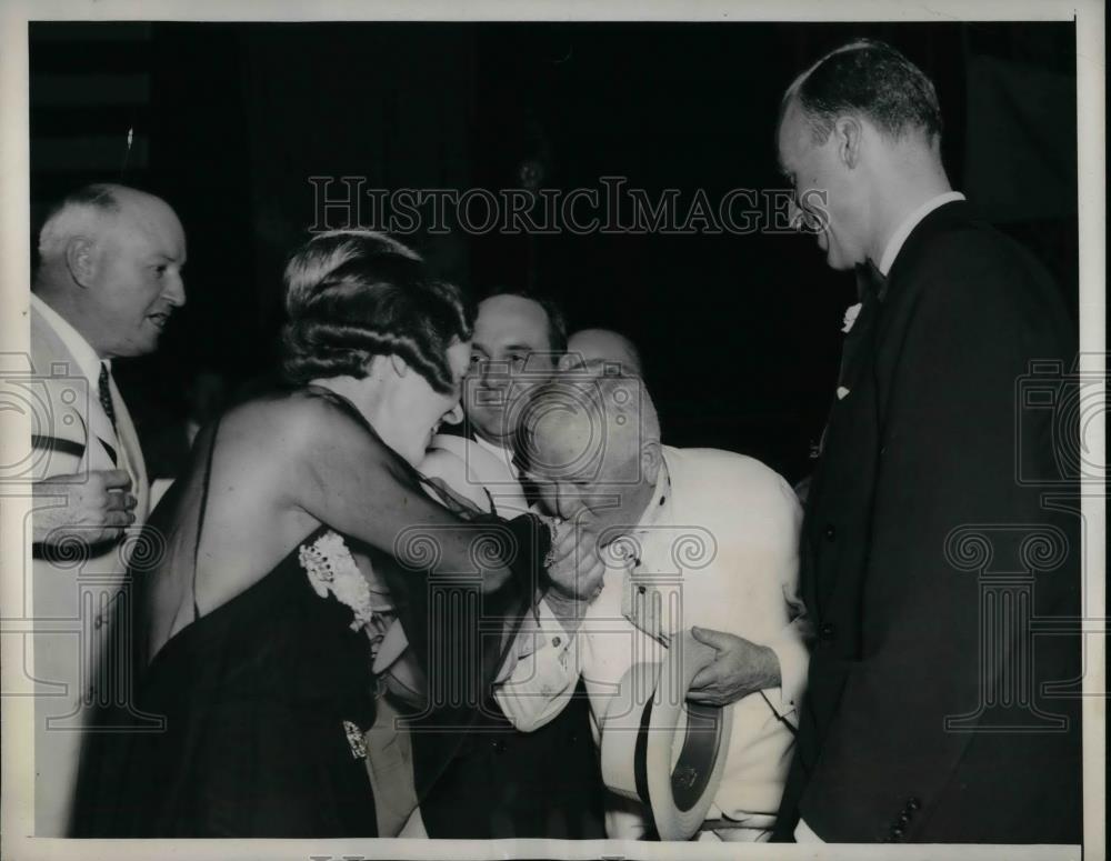 1936 Press Photo James Farley, Mrs. George Earle, John N Garner, James Roosevelt - Historic Images