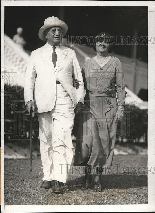 1932 Press Photo Judge & Mrs Edward J. Henning vacation in Cuba - nea72116 - Historic Images