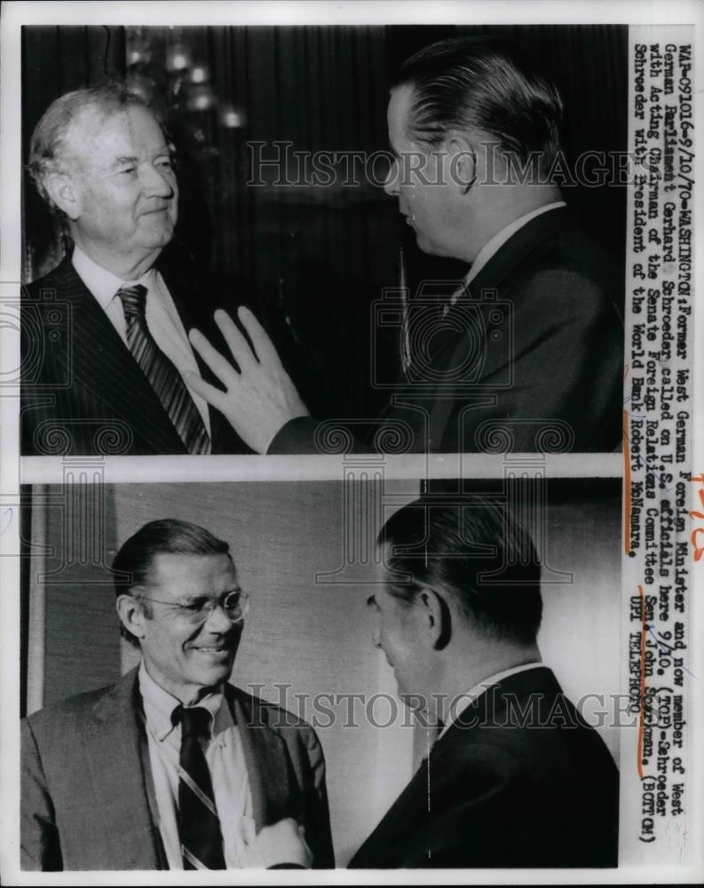 1971 Press Photo Former West German Minister Gerhard Schroder - nea69708 - Historic Images