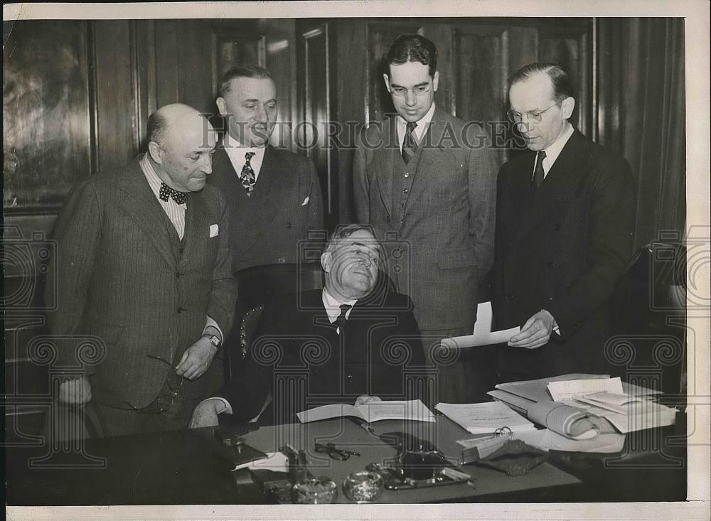 1938 Press Photo Fed Judge JH Wilkerson, Moses, Jacobsen, Judd,Froehue, - Historic Images