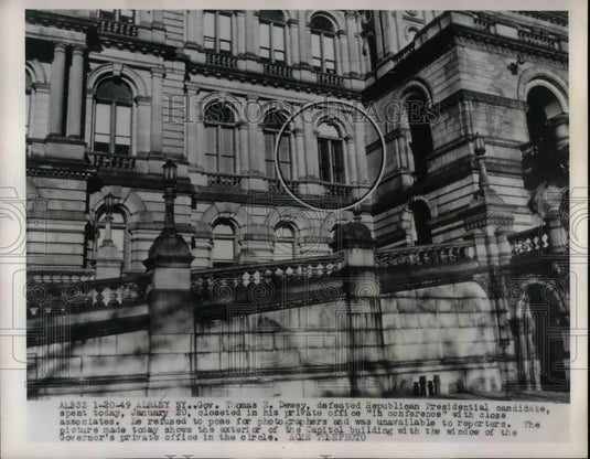 1949 Press Photo Private office of Gov. Thomas E. Dewey, Albany, New York - Historic Images