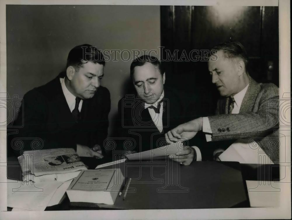 1936 Press Photo Harrison Woll Knight VPs Of American Federation OF Labor - Historic Images