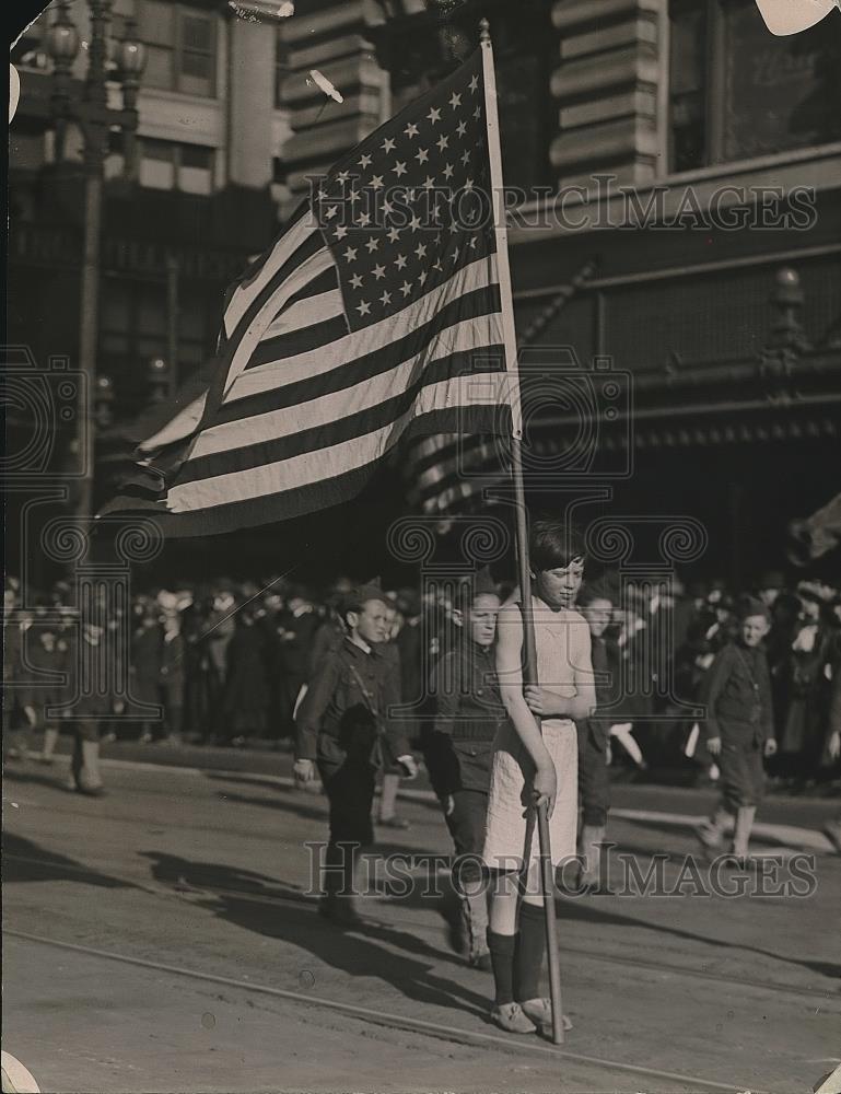 1923 Press Photo Boys March San Francisco Stars Stripes Forever Song - nea78149 - Historic Images