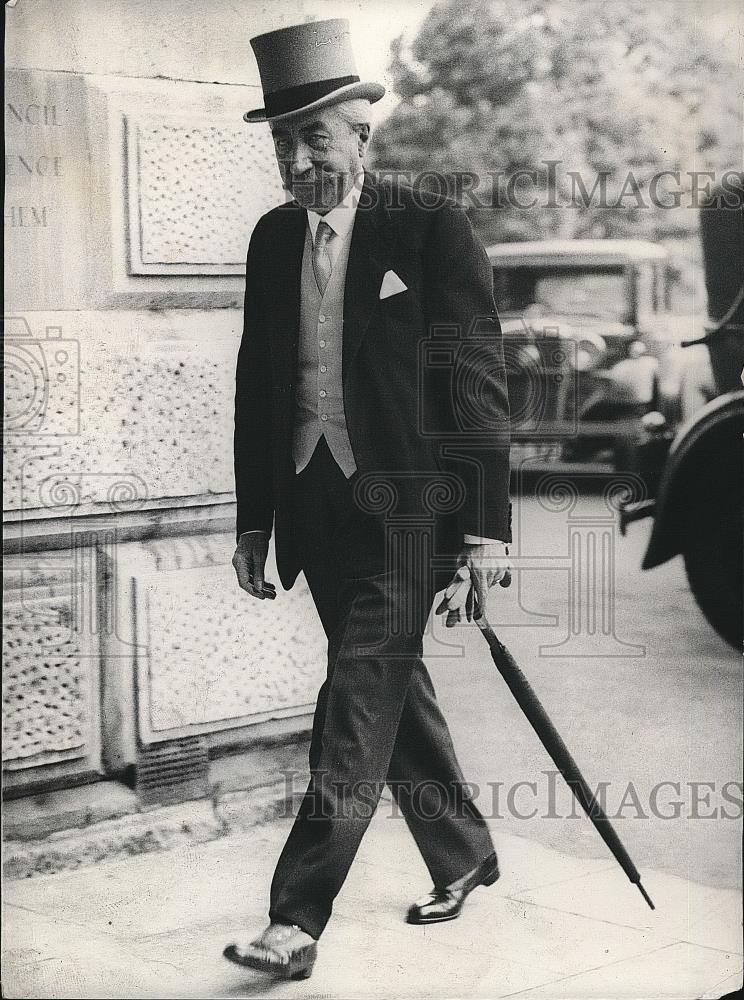 1937 Press Photo Baron de Cartier de Marchienne, Belgian Ambassador - nea76571 - Historic Images