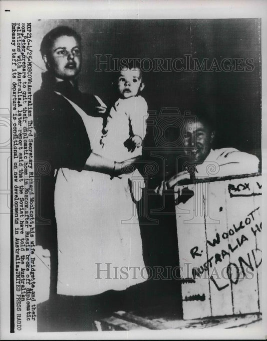 1954 Press Photo Australian Third Secretary Richard Woolcott Moscow Russia - Historic Images