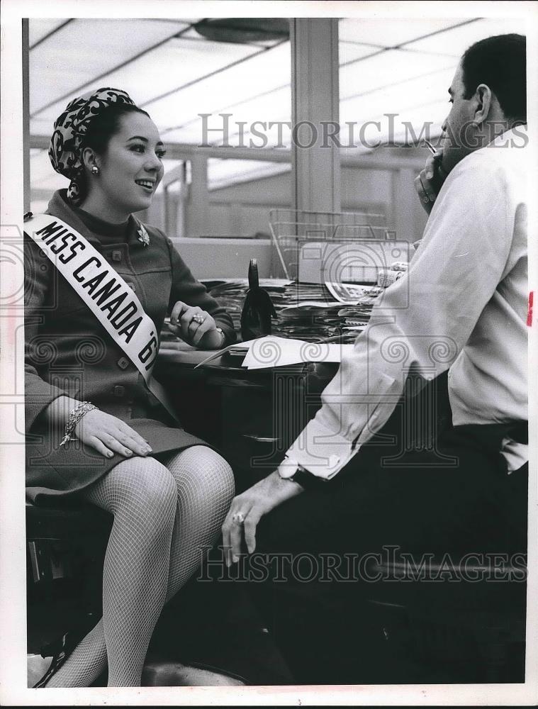 1967 Press Photo Miss Canada Barbara Lynn Kelly - Historic Images