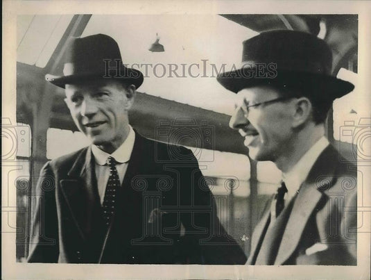 1936 Press Photo British Amb Lord Halifax & Anthony Eden at League of Nations - Historic Images