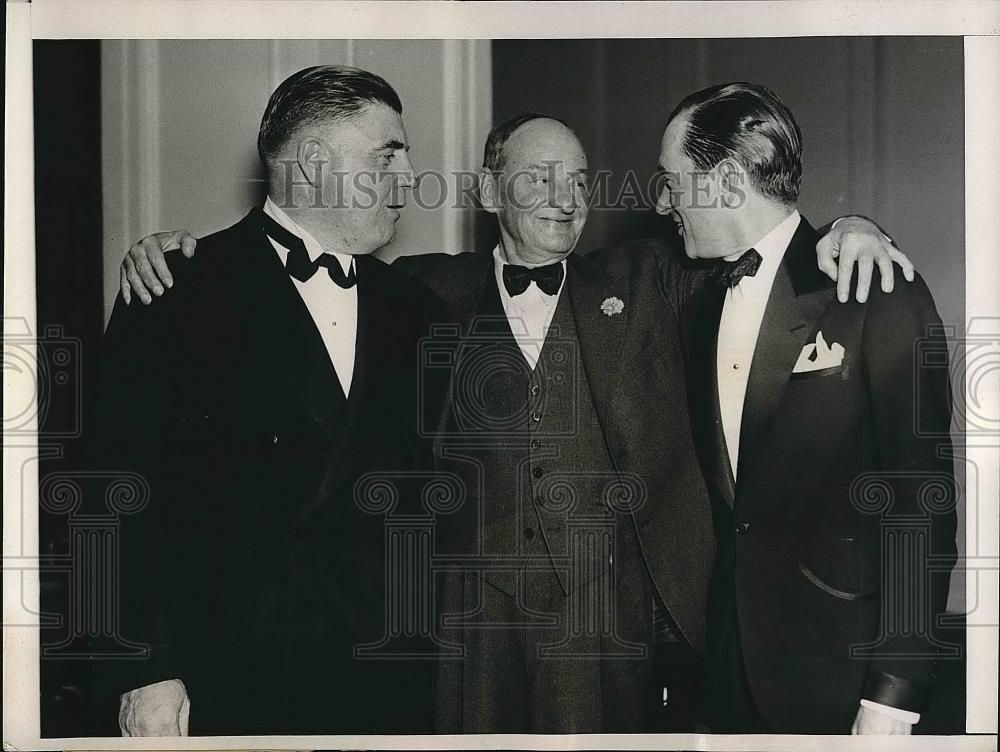 1936 Press Photo Joseph P Ryan Joe Humphries James Walker Mayor New York City - Historic Images