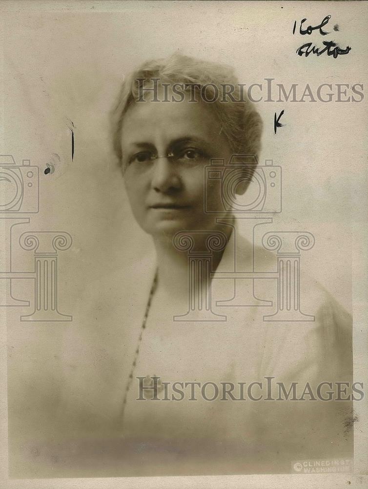 1919 Press Photo Miss Alice Wood School Teacher On Strike For Educator Rights - Historic Images