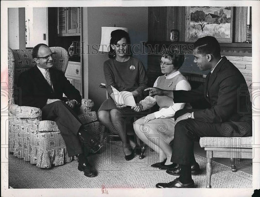 1961 Press Photo Mr. and Mrs. Donald Turk with Mr. and Mrs. Ronald Holman - Historic Images