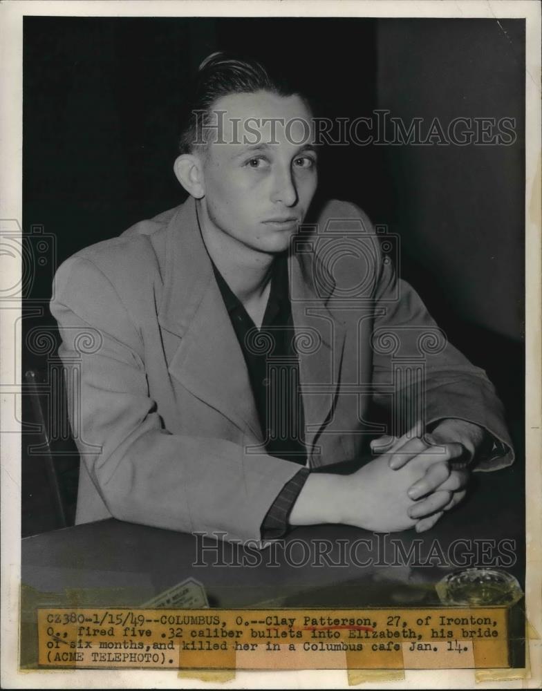 1949 Press Photo Clay Patterson Ironton Murder Criminal Shooting - nea82590 - Historic Images