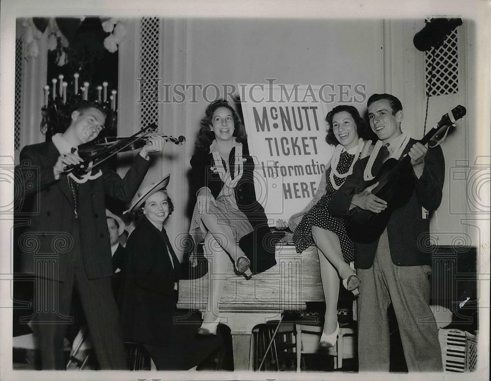 1940 Press Photo Chicago, Democratic Natl Convention, P McNutt supporters - Historic Images