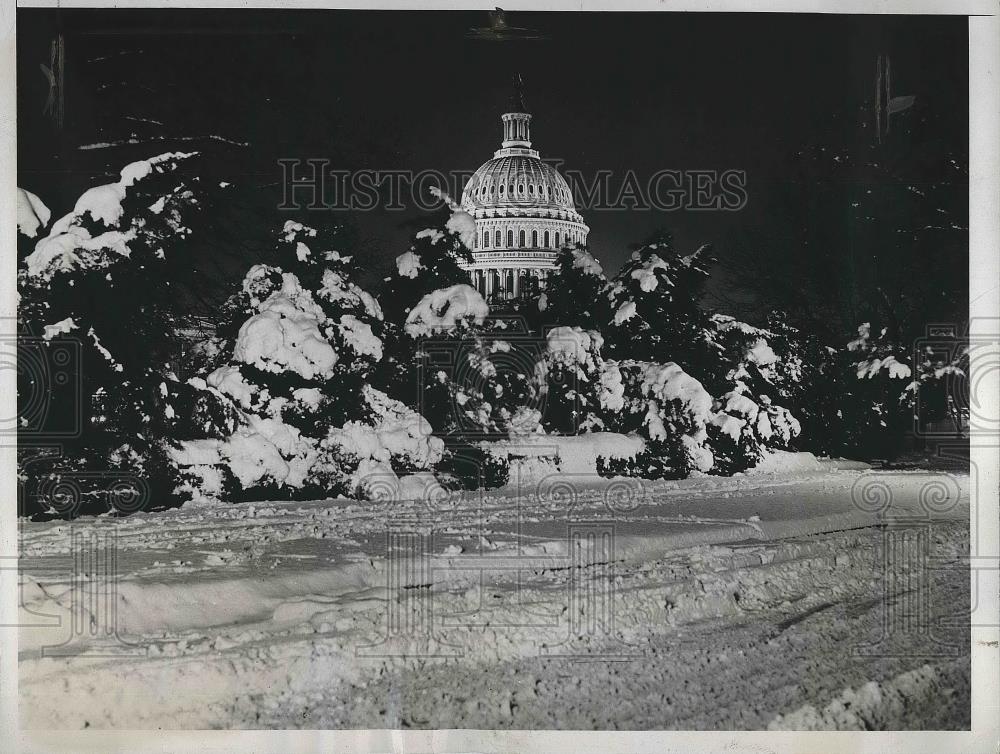 1934 Press Photo Heaviest snowfall mantled Washington, D. C., cloaking the city - Historic Images