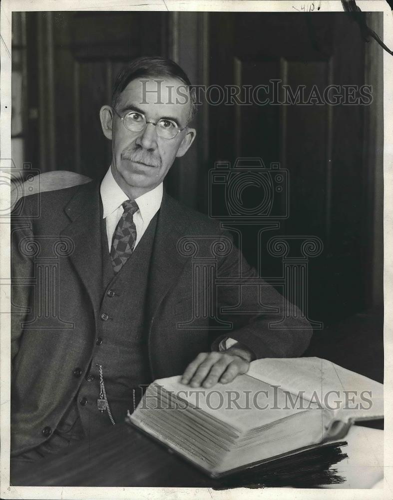 1930 Press Photo Judge Andrew Bruce, Law Professor, Northwestern University - Historic Images
