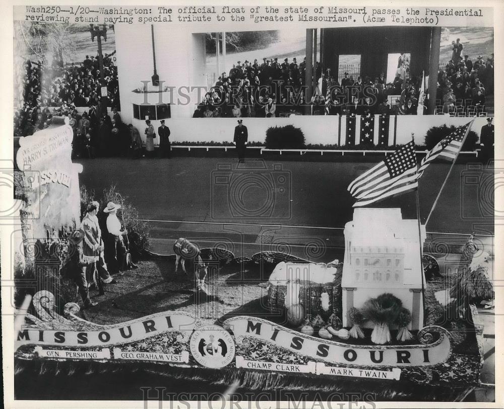 1949 Press Photo President President Truman inaugural parade in D.C. - nea90837 - Historic Images
