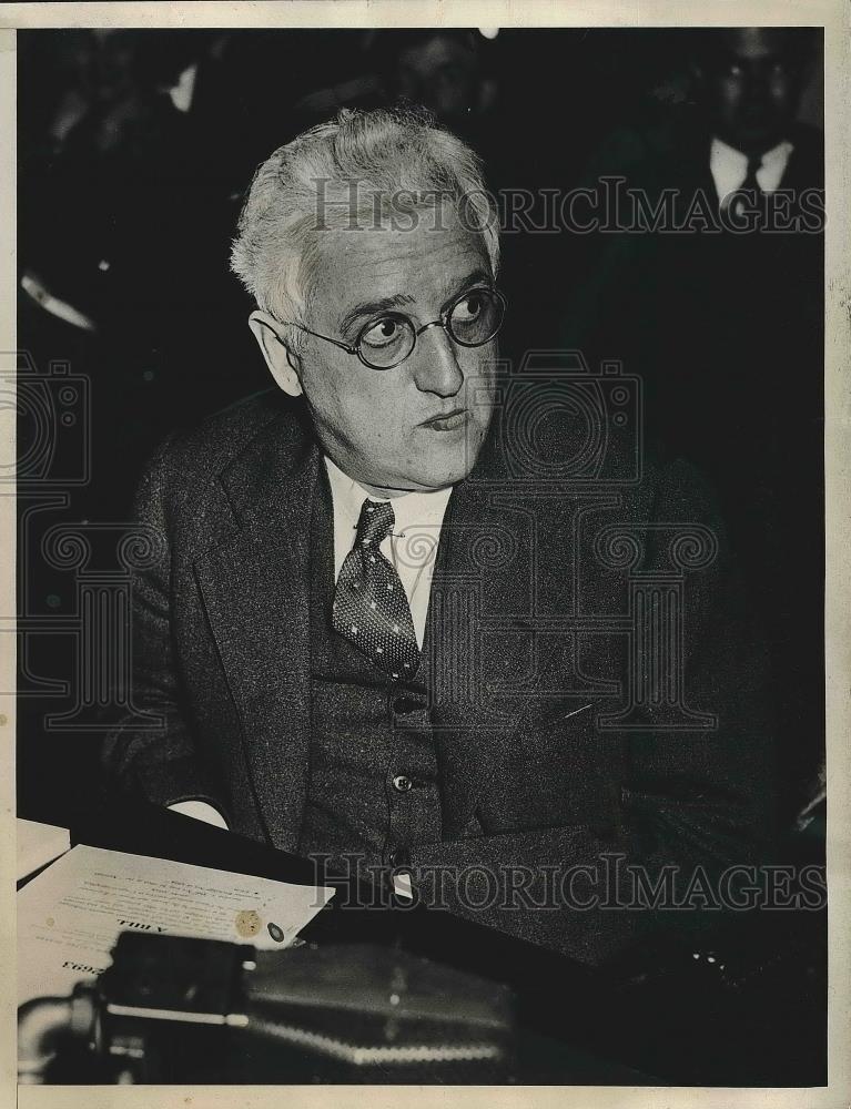 1934 Press Photo Dr. EA Goldenweiser Chief Of Research Division Federal Reserve - Historic Images