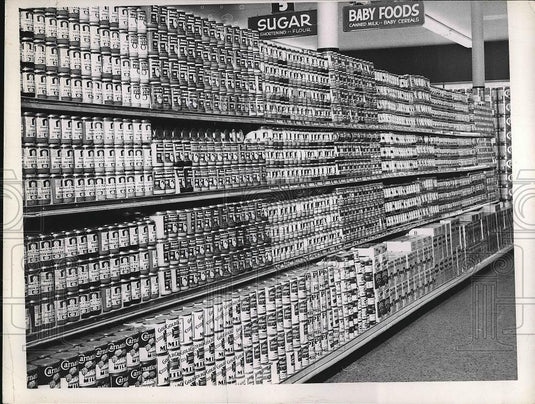 1952 Press Photo Baby Food Aisle at Pick N Pay - nea82712 - Historic Images