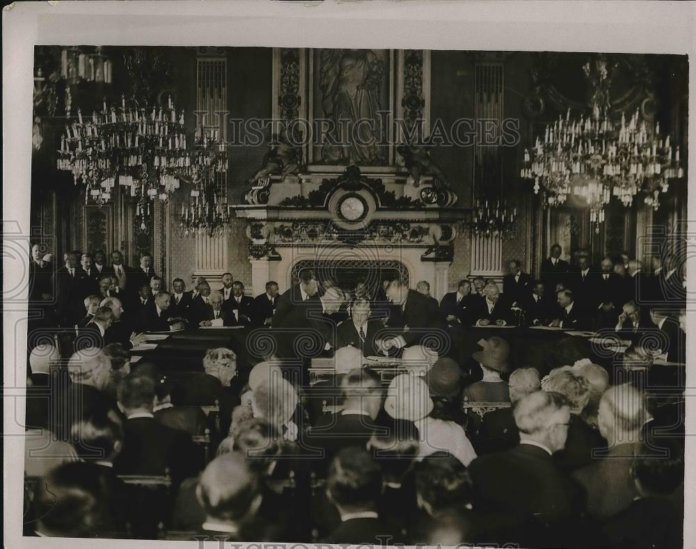 1928 Press Photo Sen. McLachlan at the ceremony in the French foreign office - Historic Images