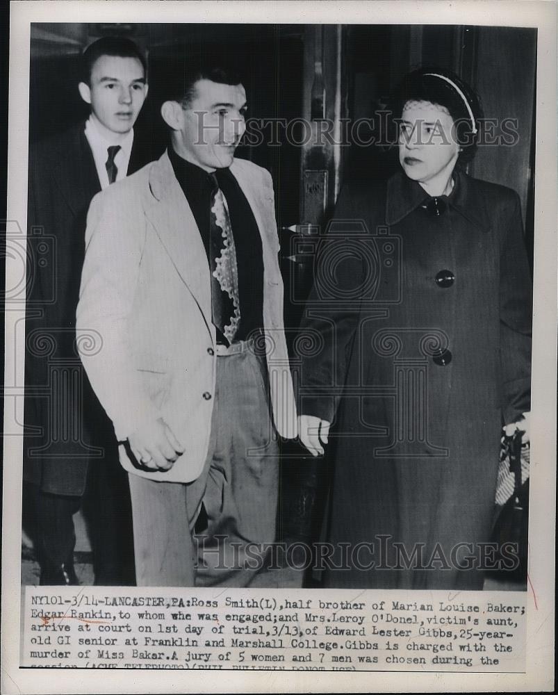 1950 Press Photo Ross Smith, Mrs. Leroy O'Donel and Edgar Rankin - nea87389 - Historic Images