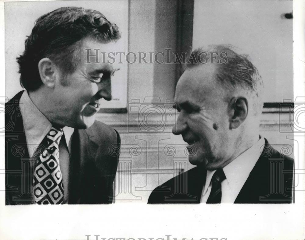 1971 Press Photo Senator Edmund Muskie, Soviet Premier Alexei Kosygin - Historic Images