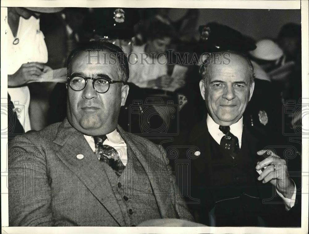 1937 Press Photo Gen. Jose Quevado, Tourist Dept of Mexico &amp; Salvador Aguayo - Historic Images