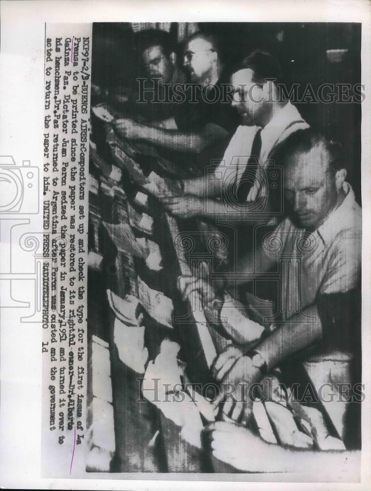 1956 Press Photo Dr. Alberte Gainza returning to Argentina - nea83003 - Historic Images