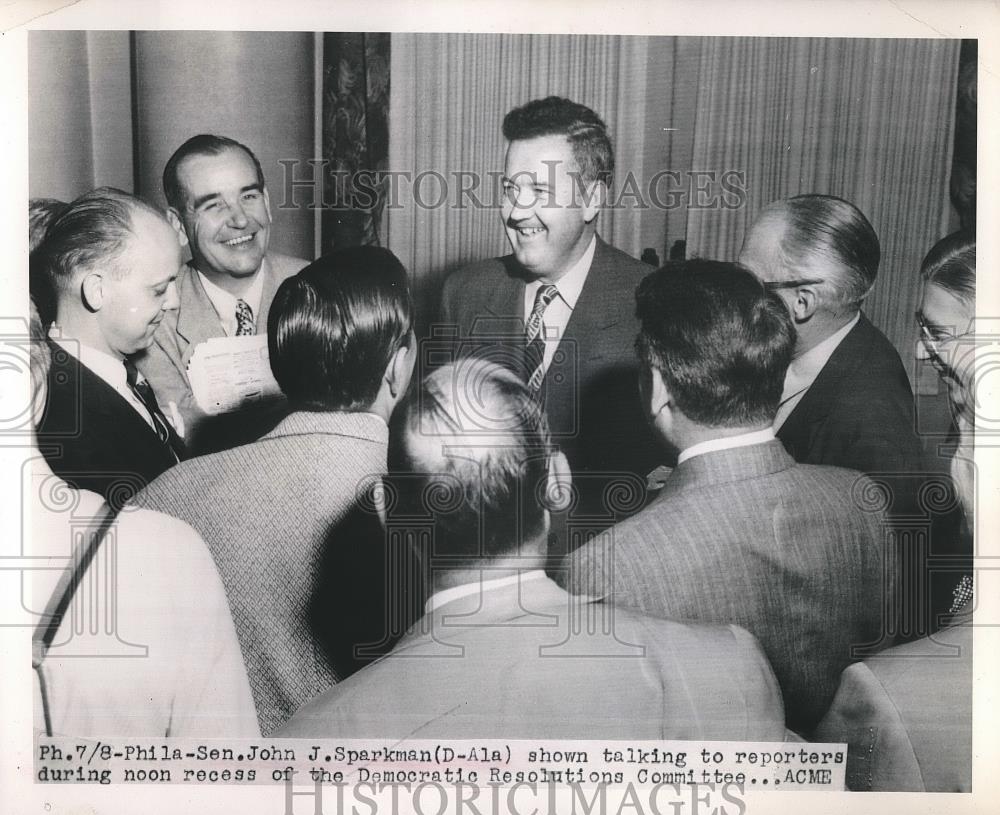 1948 Press Photo Senator John Sparkman Democratic Resolutions Committee - Historic Images