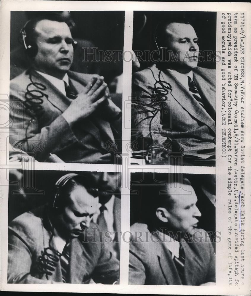 1950 Press Photo Soviet delegate Joseph Malik in meeting - nea84119 - Historic Images