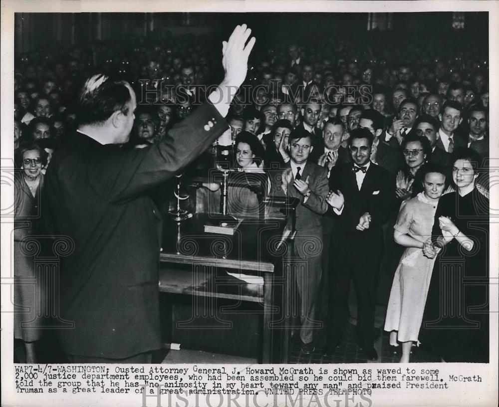 1952 Press Photo Atty. Gen. J. Howard McGrath giving speech - nea83898 - Historic Images