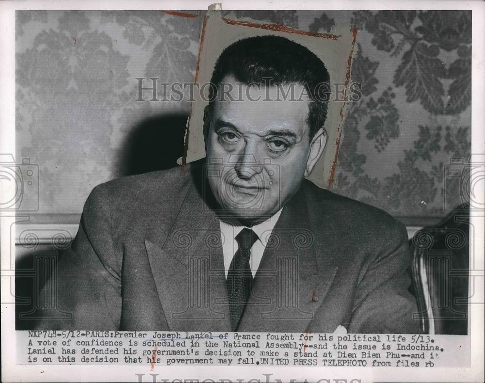 1954 Press Photo Premier Joseph Lanial of France - nea83379 - Historic Images