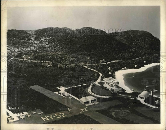 1944 Press Photo Model of air strip forming an "X" - nea78570 - Historic Images