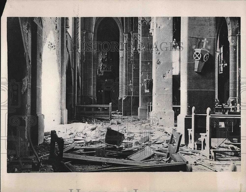 1940 Press Photo Hamm, Germany damaged church from RAF bombing - nea82019 - Historic Images
