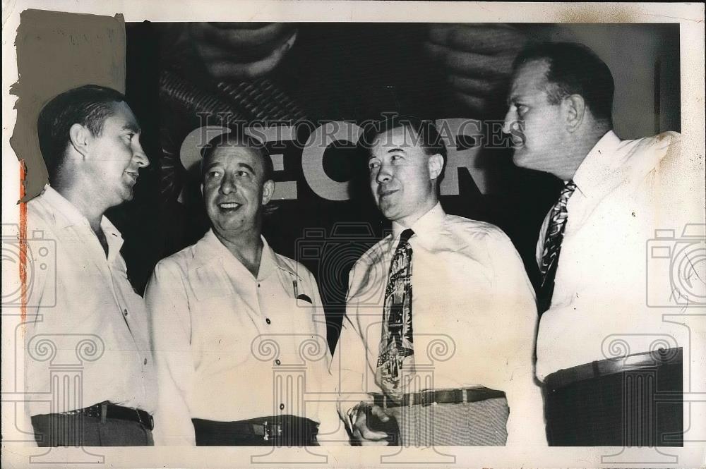 1949 Press Photo UAW-CIO convention, E Mazey, R Gosser, W Reuther, J Livingston - Historic Images