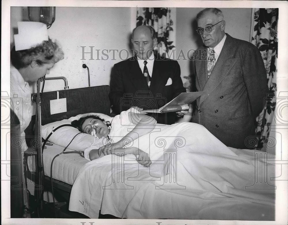 1950 Press Photo Chicago, Mary Hosp. MA Neander, Dr R Lawlwe, Mr &amp; Mr sTucker - Historic Images