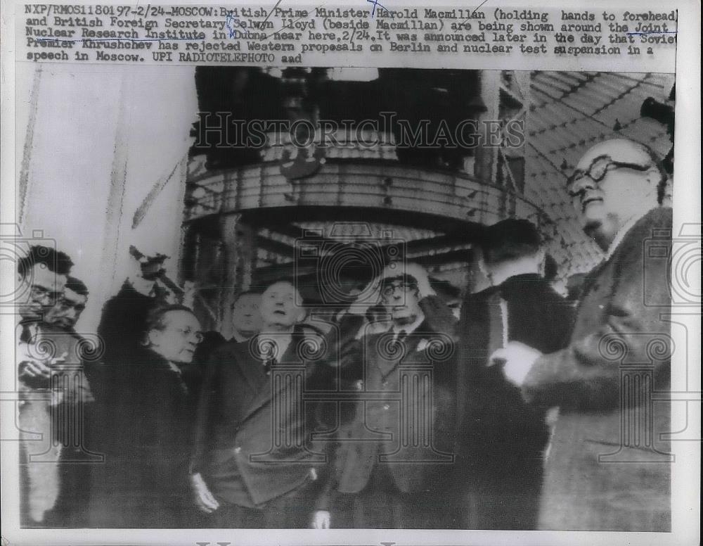 1959 Press Photo British PM Harold Macmillan &amp; Foreign Sec. Selwyn Lloyd - Historic Images