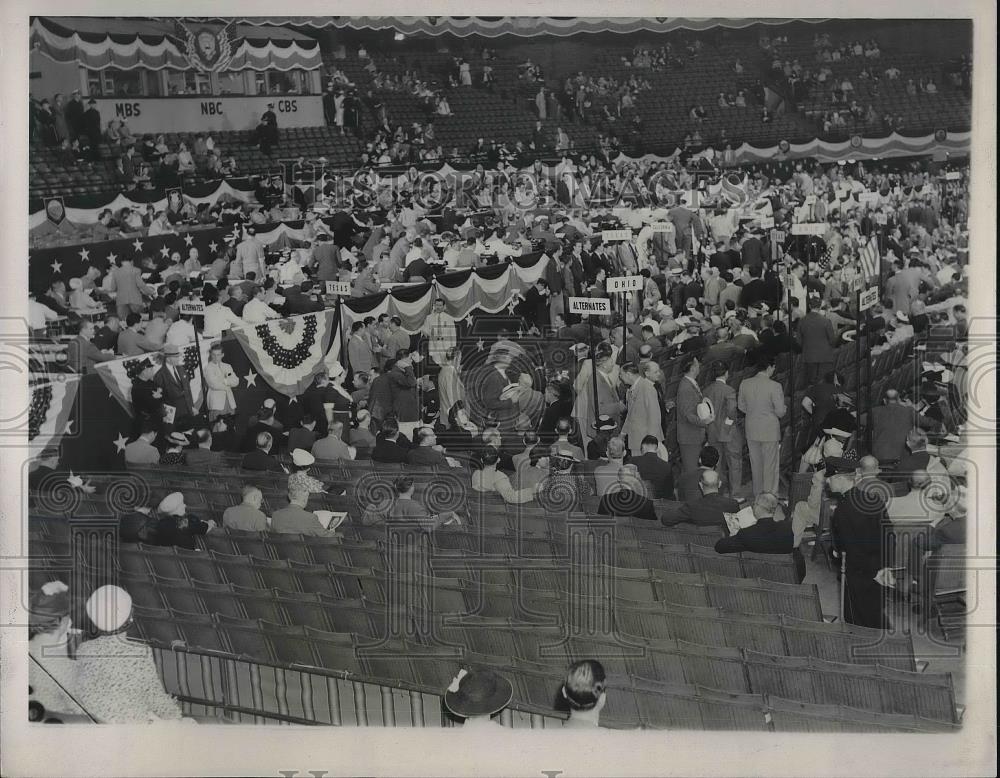 1940 Press Photo Convention Floor at Chicago Stadium James A. Farley - neb01397 - Historic Images