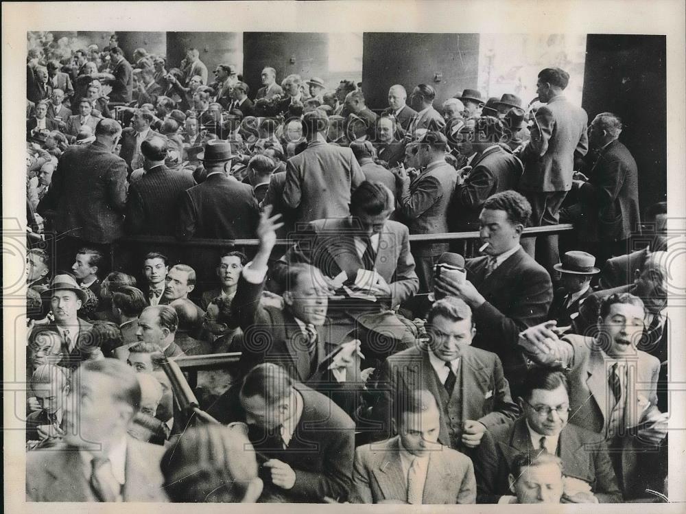 1938 Press Photo Bourse Paris Stock market - Historic Images