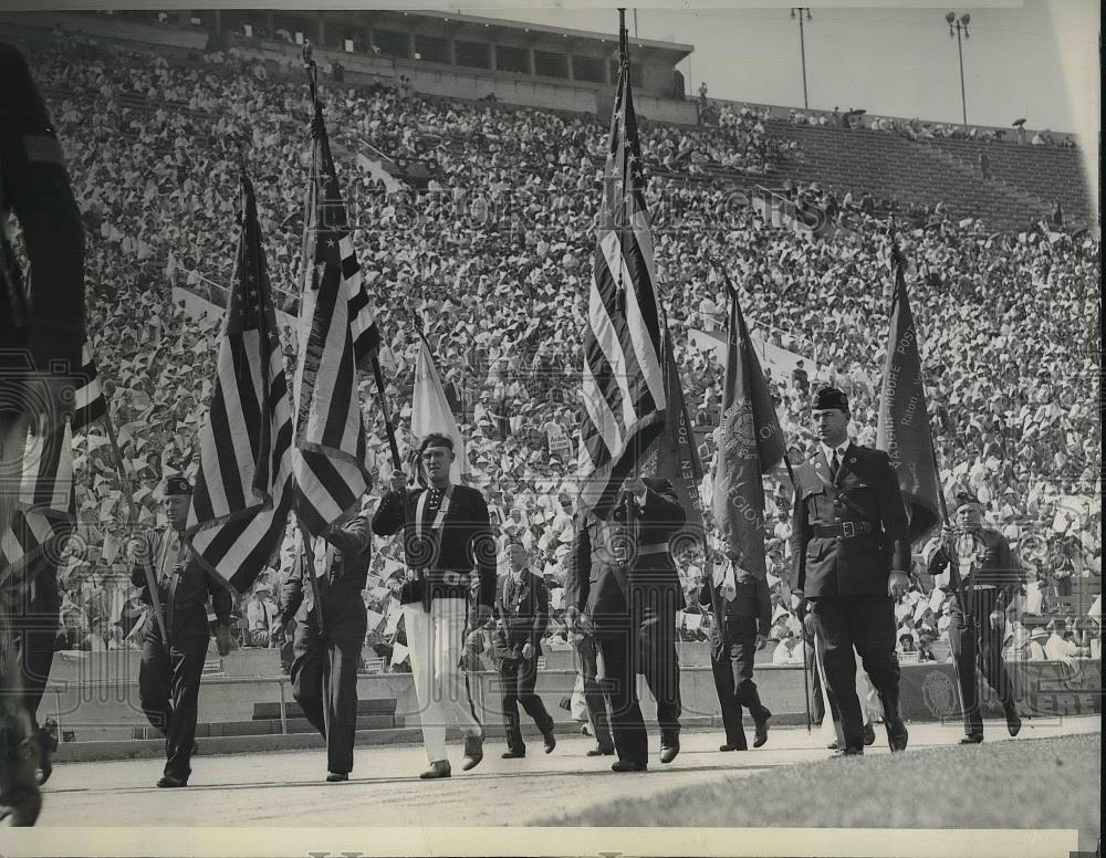 1938 Press Photo American Legion Parade in Los Angeles With 150,000 Participants - Historic Images