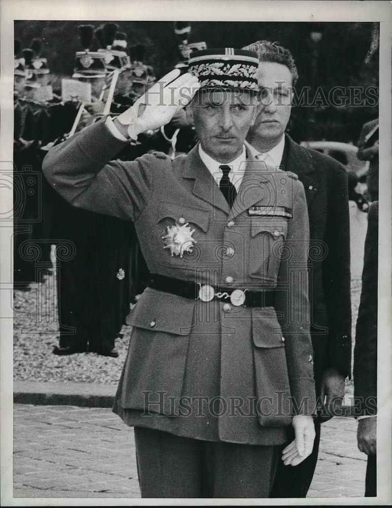 1958 Press Photo Gen.Andre Marie Zeller, Chief of Staff of French Army. - Historic Images