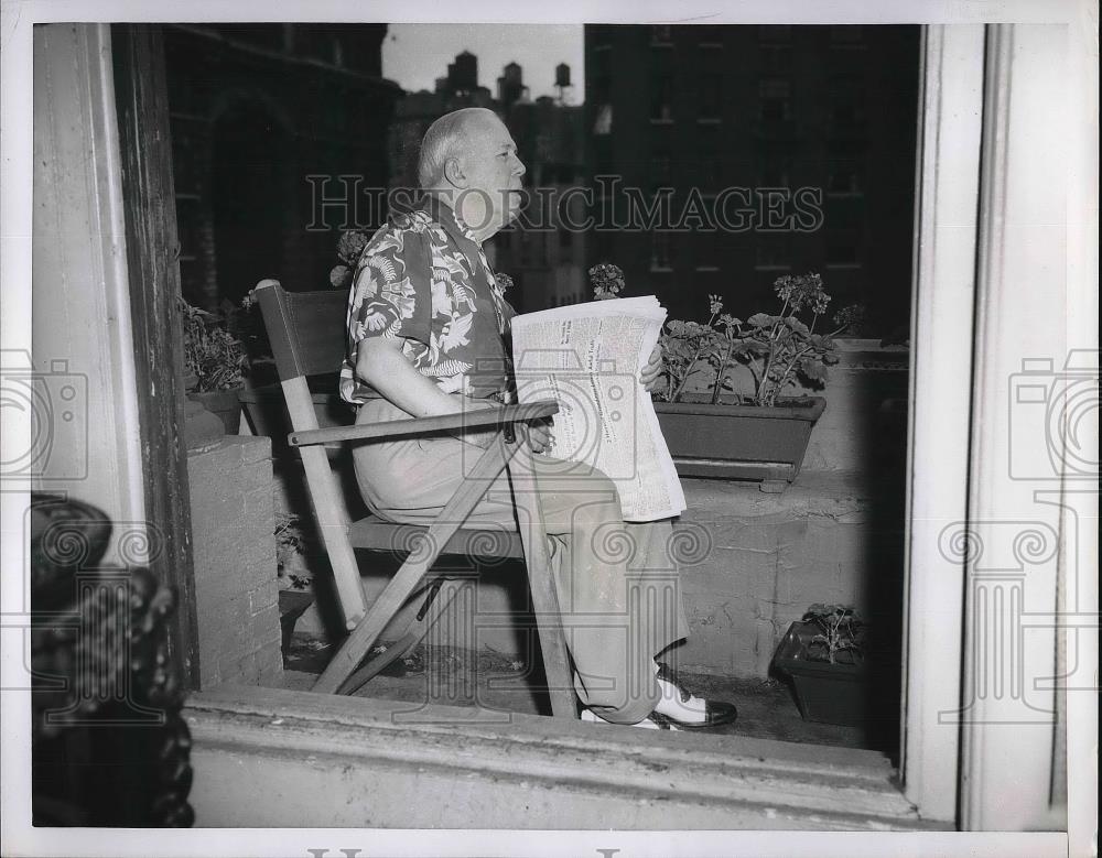 1951 Press Photo Pat Rooney sitting on porch - Historic Images