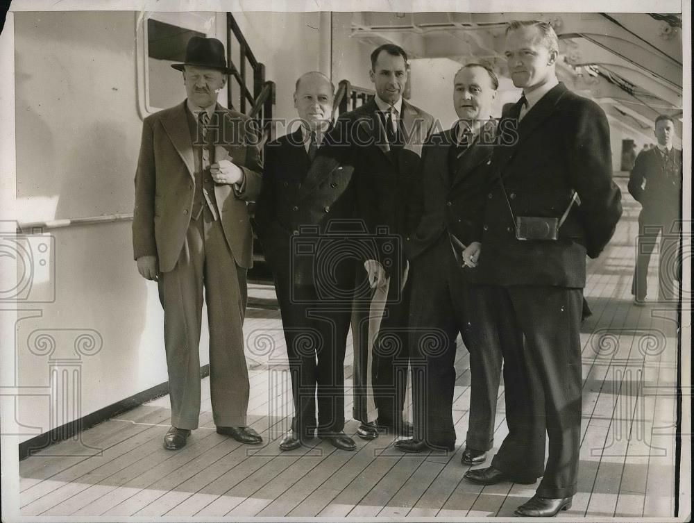 1938 Press Photo Harris, John, Horrex, Rowarth From Britain to Purchase Planes - Historic Images