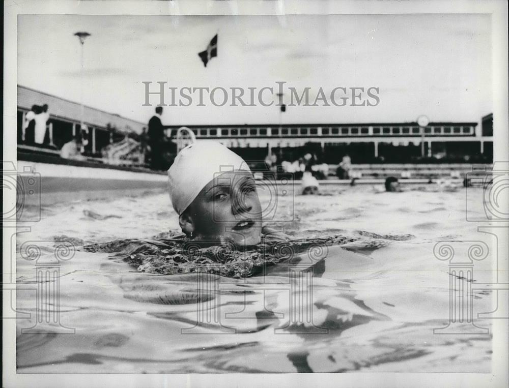 1961 Press Photo Margareth Rylander, 14 Year Old Swimmer - Historic Images