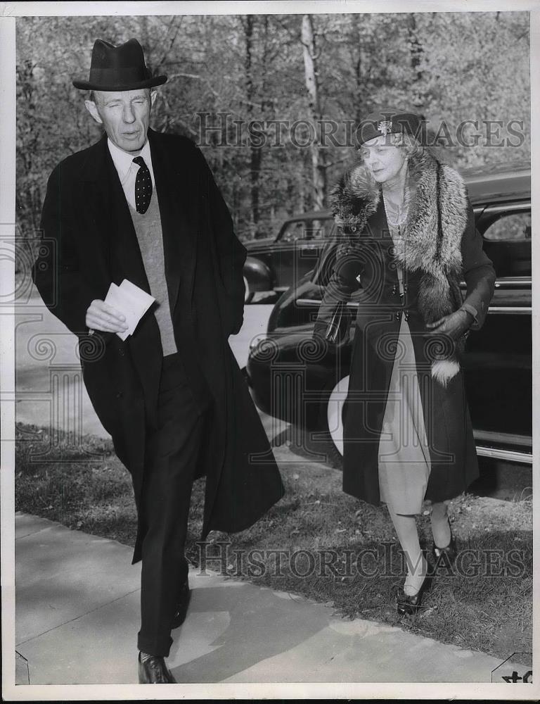 1944 Press Photo Lord and Lady Halifax At Late Secretary of Navy Frank Knox Home - Historic Images