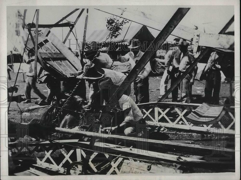 1932 Press Photo Willie Fishcer Pony Rides Ferris Wheel - Historic Images