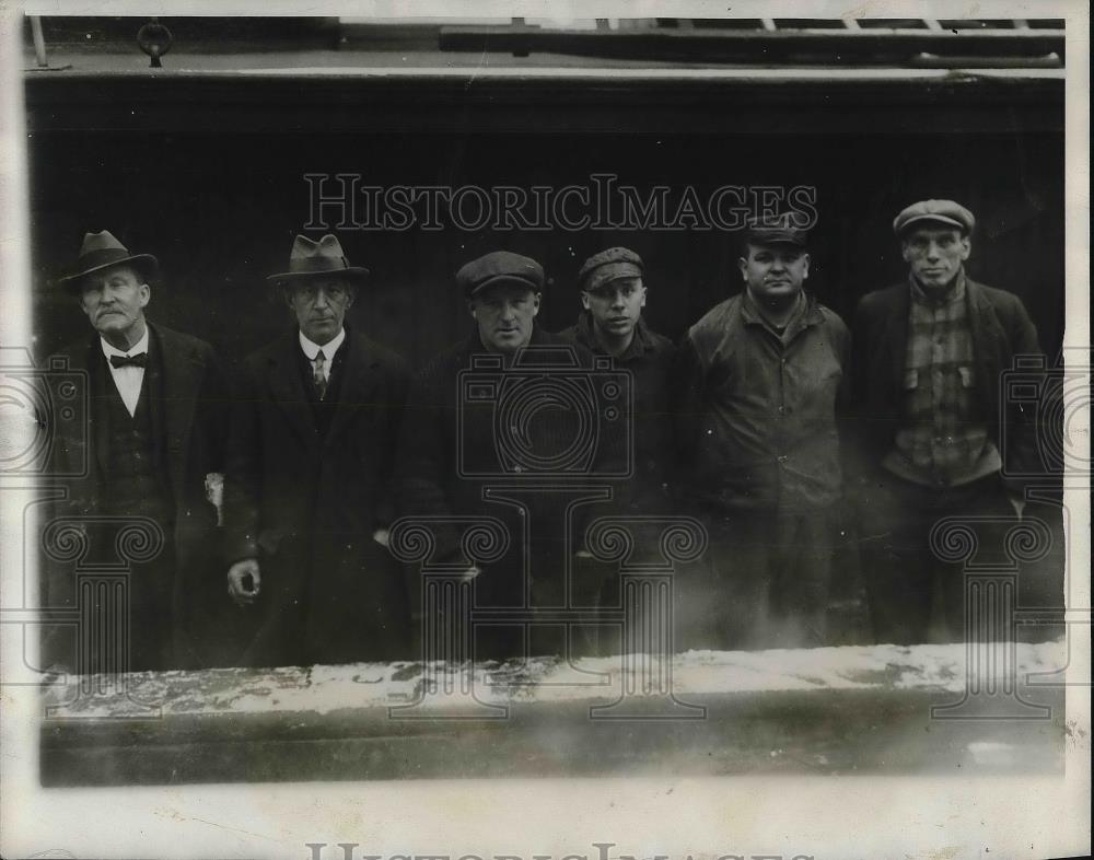 1926 Press Photo Heroes of Hudson River Disaster, Capt. Timmons, Mulhearn, Bobat - Historic Images