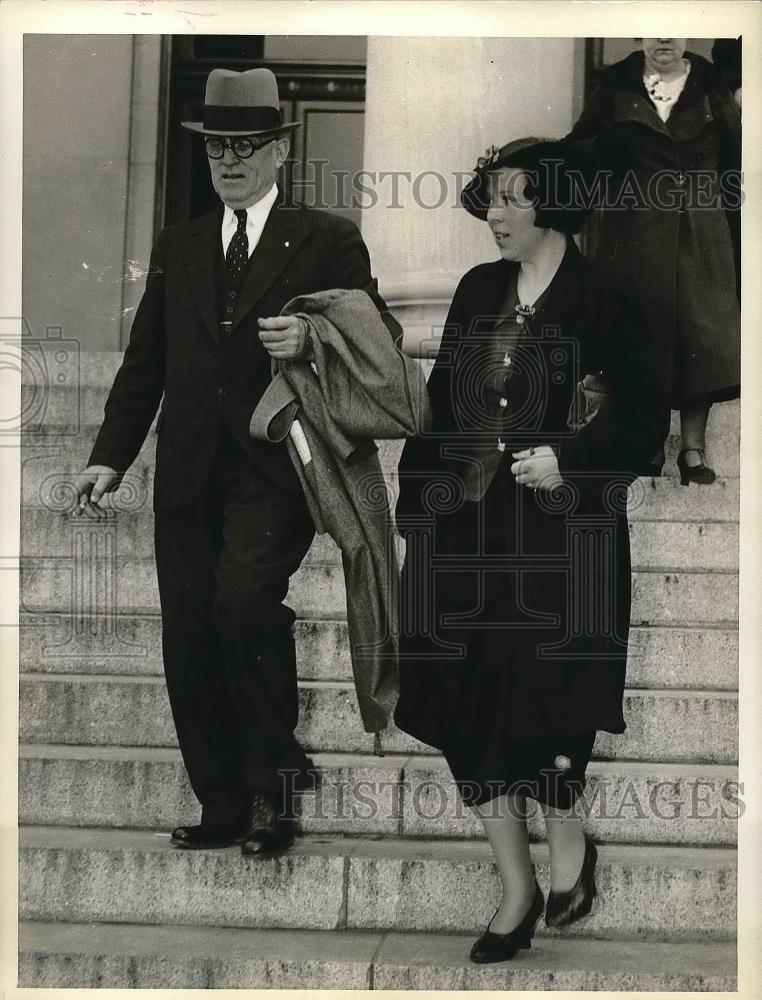 1936 Press Photo Murder Trial H.M. Wilson Mrs. Allen Rockville MD - Historic Images