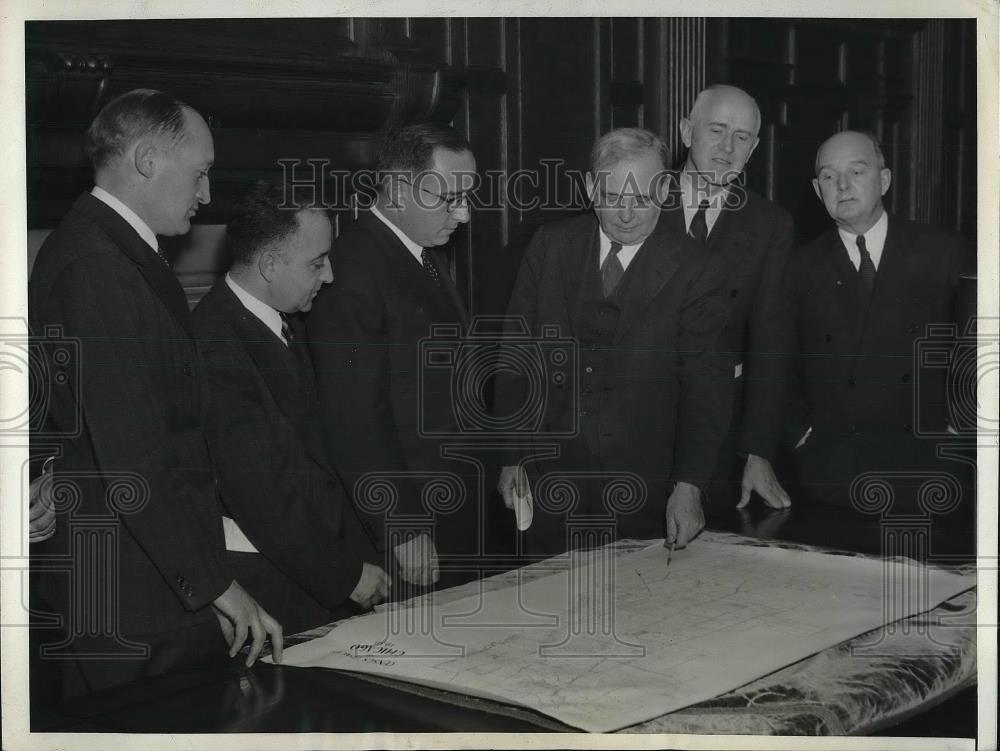 1939 Press Photo Charles Merriam, Donald Young, W. F. Coburn, Henry Bruerre - Historic Images