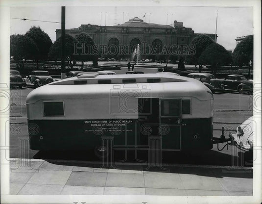 1941 Press Photo San Joaquin , Calif. Mobile dental clinic for agri workers - Historic Images