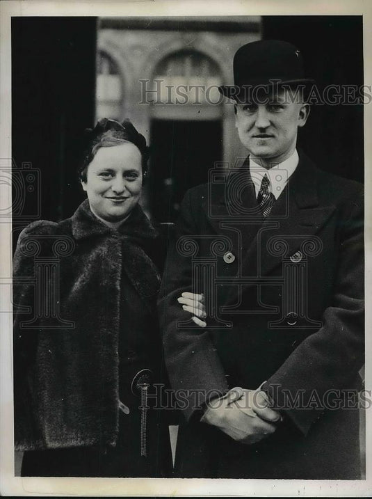 1936 Press Photo Dorothy Francise Ziegler Henri Wother International Marriage - Historic Images